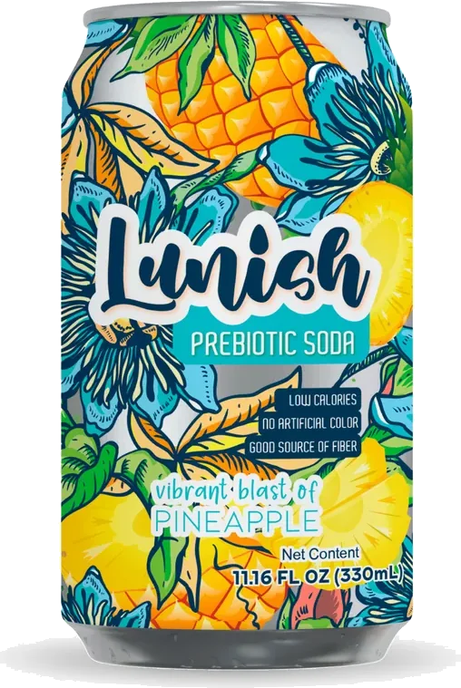 Lunish Prebiotic Soda — Pineapple